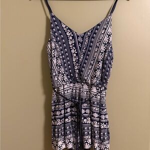 Navy Blue and white playsuit/jumpsuit
